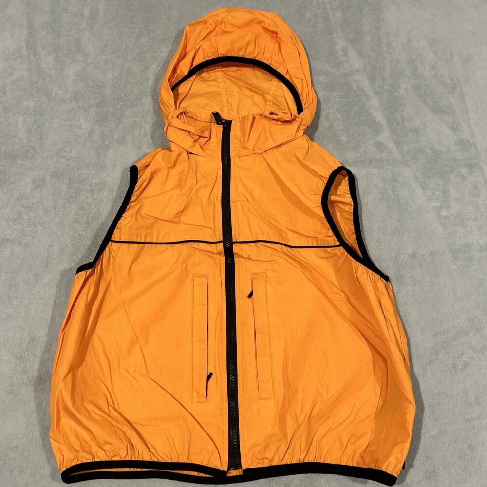 Vtg Tommy Hilfiger Hooded Vest Youth Girls XL Windbreaker Anorak Hiking Light